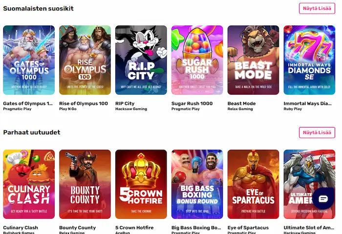 Vauhdikas casino Suomi pelit